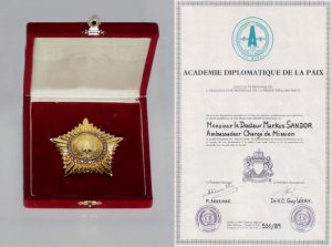 Sandor Markus Fredsambassadör i Bryssel